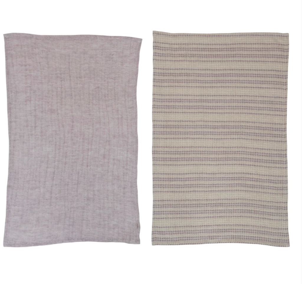 Lavender Woven Cotten Kitchen Towels (choose style)