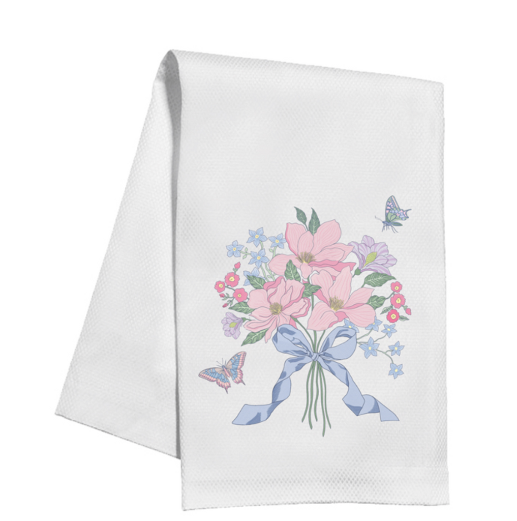 Blush Bouquet Tea Towel