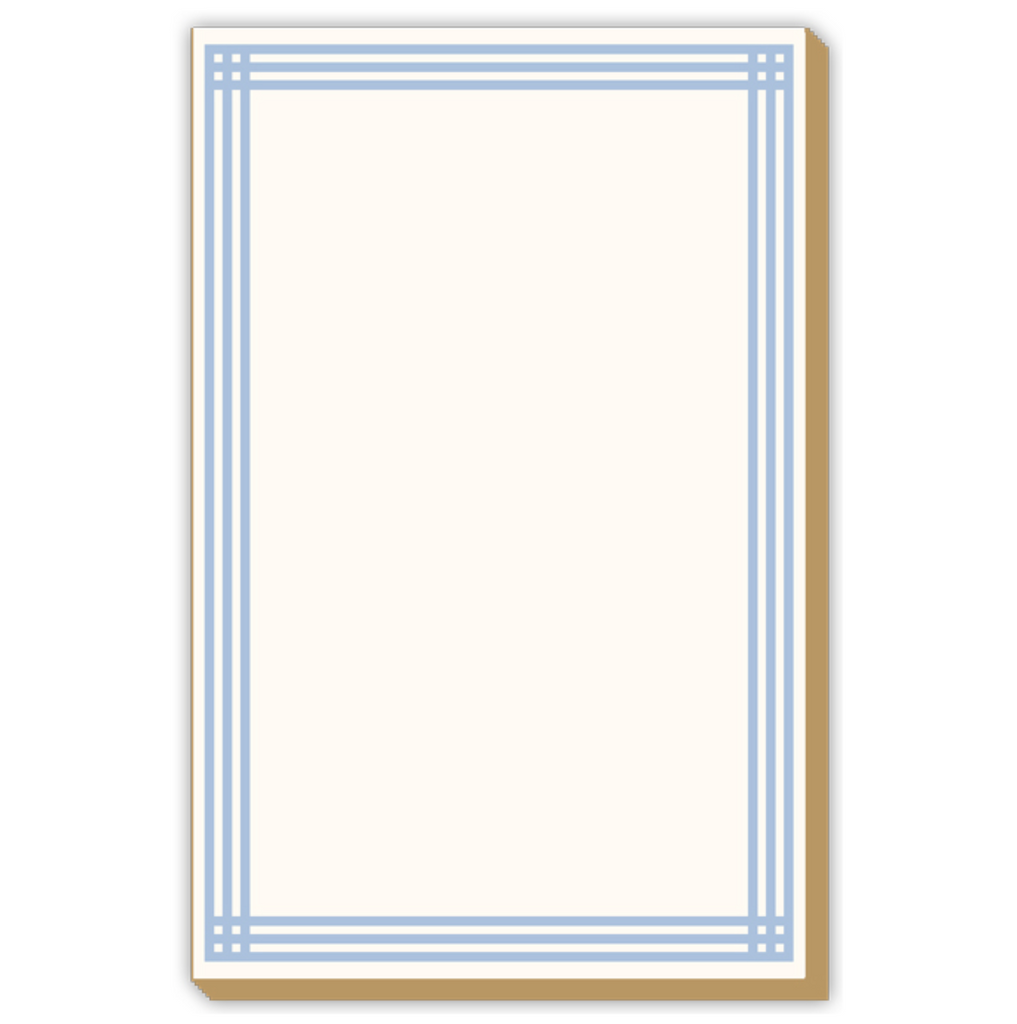 French Blue Stripe Border Notepad