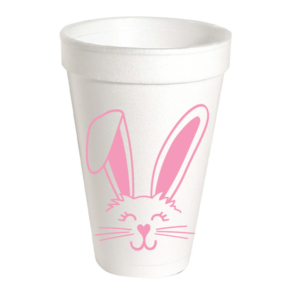 Pink Bunny Foam Cups
