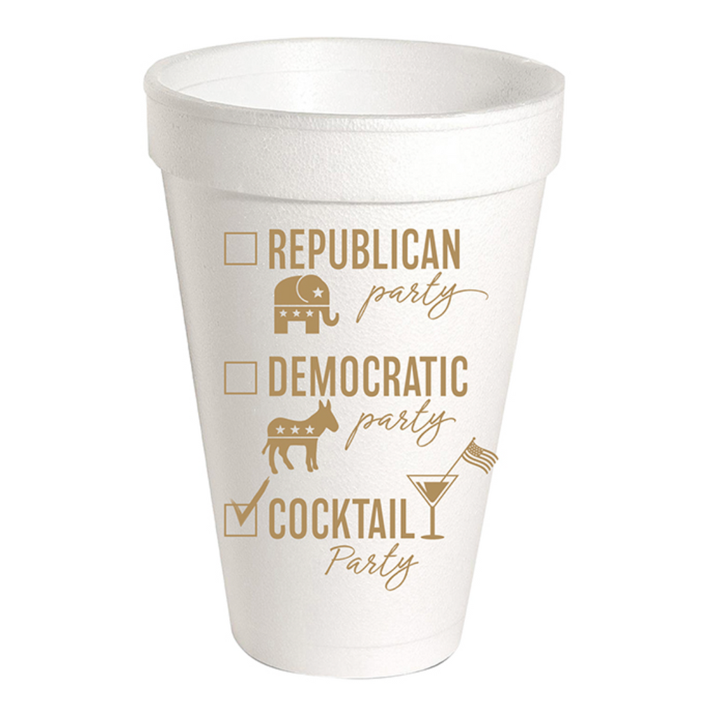 Political Party Foam Cups