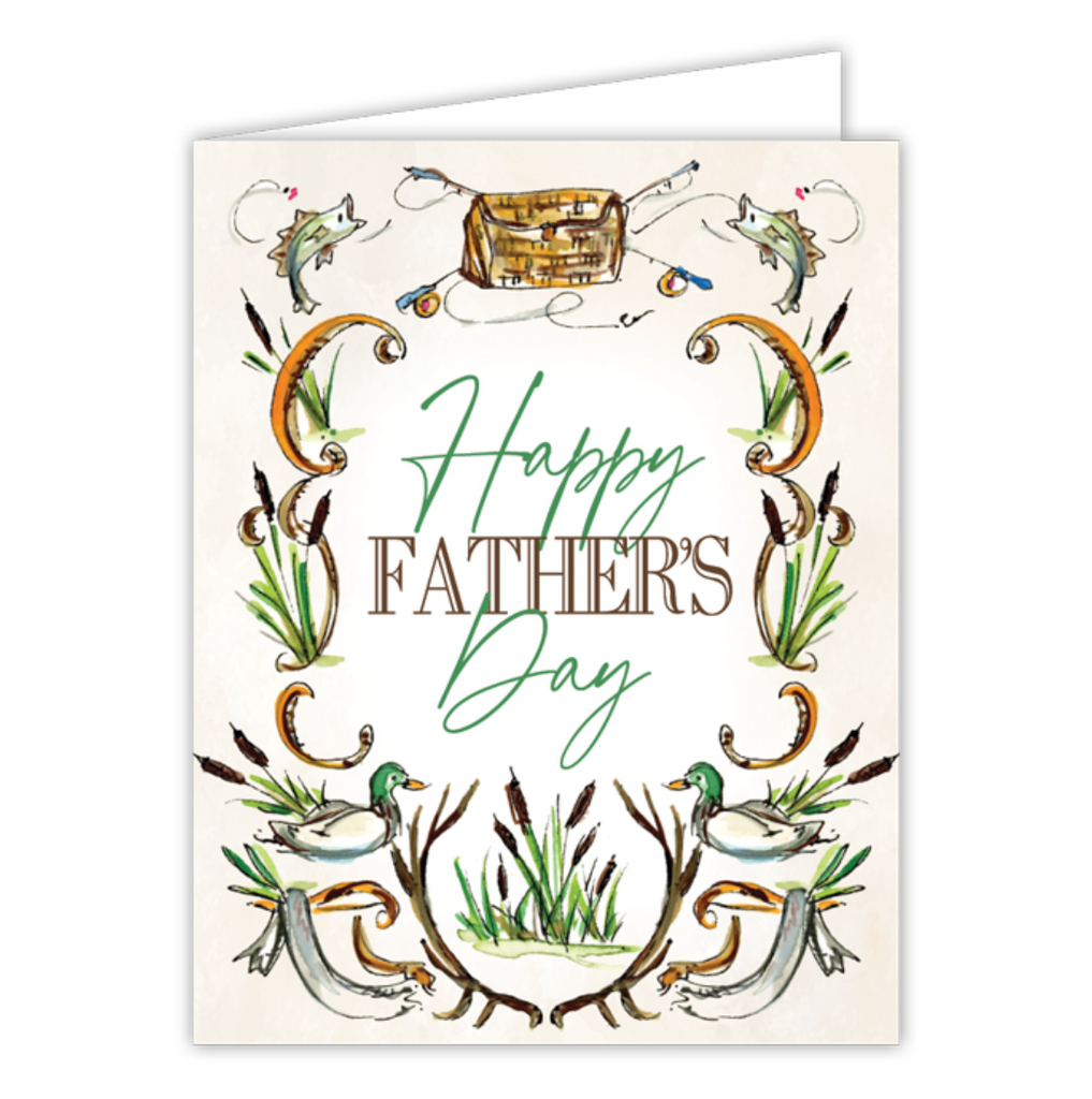 Fishing and Ducks Father's Day Card