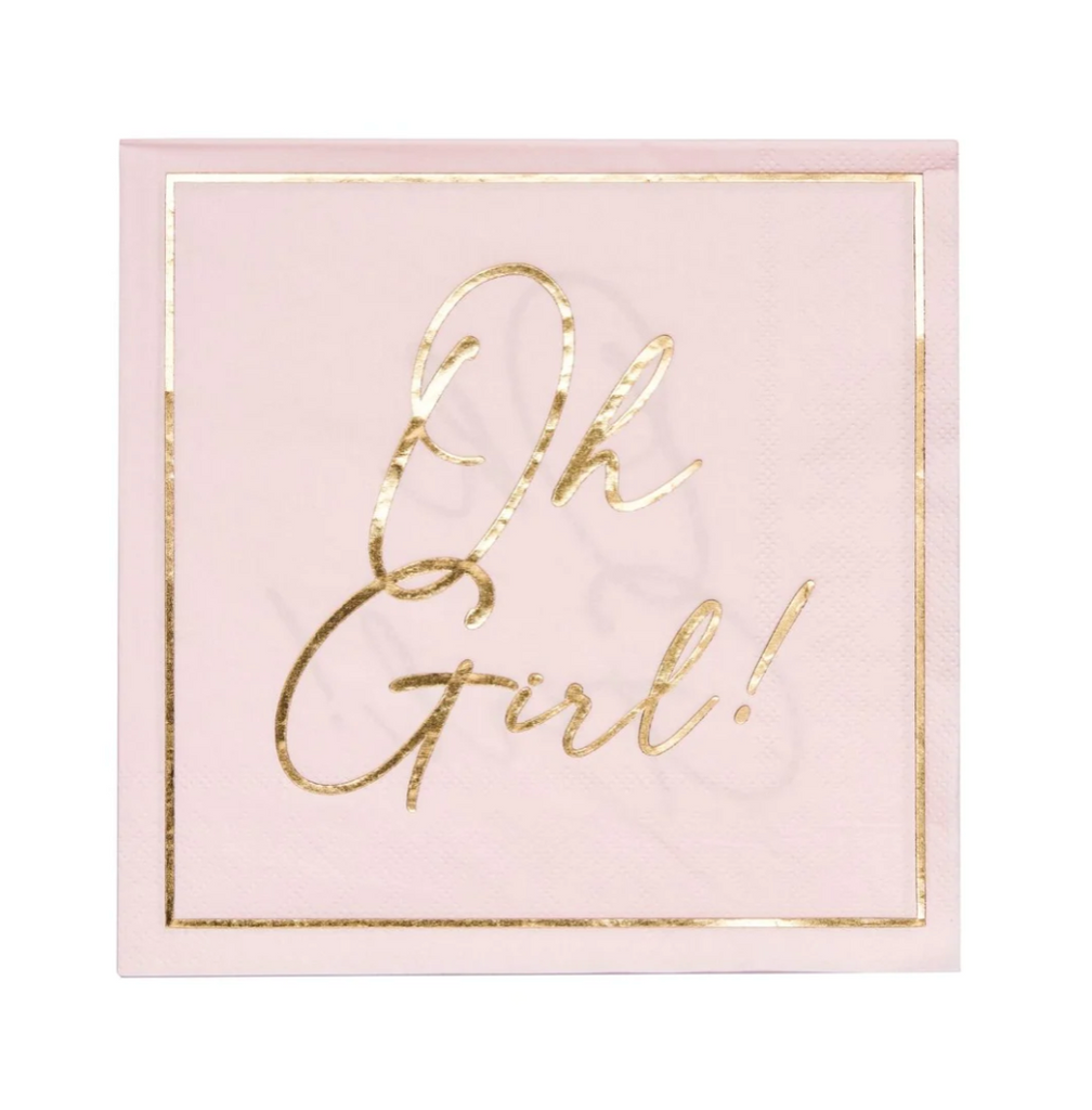 Oh Girl Pink Lunch Napkin