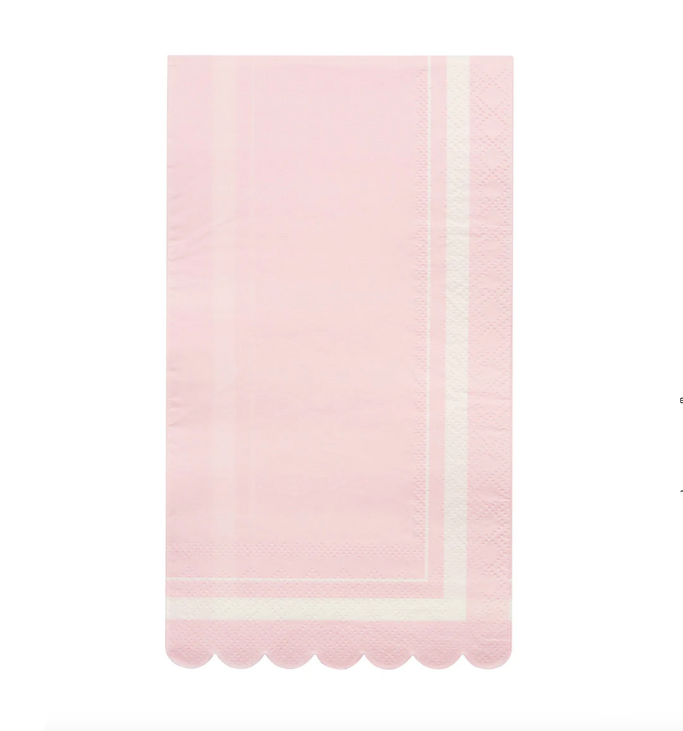Pink Scalloped Guest Napkins