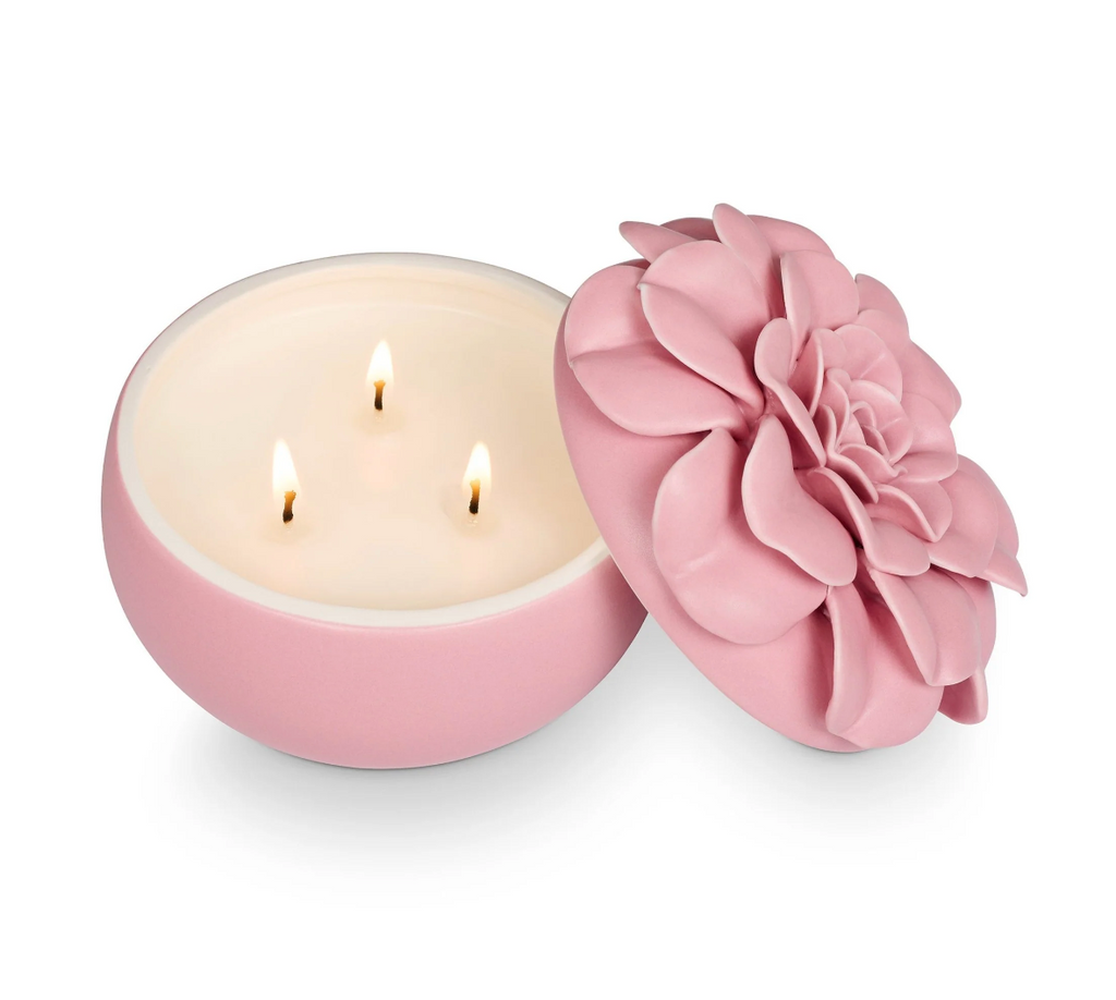 Pink Pepper Fruit Flower Candle