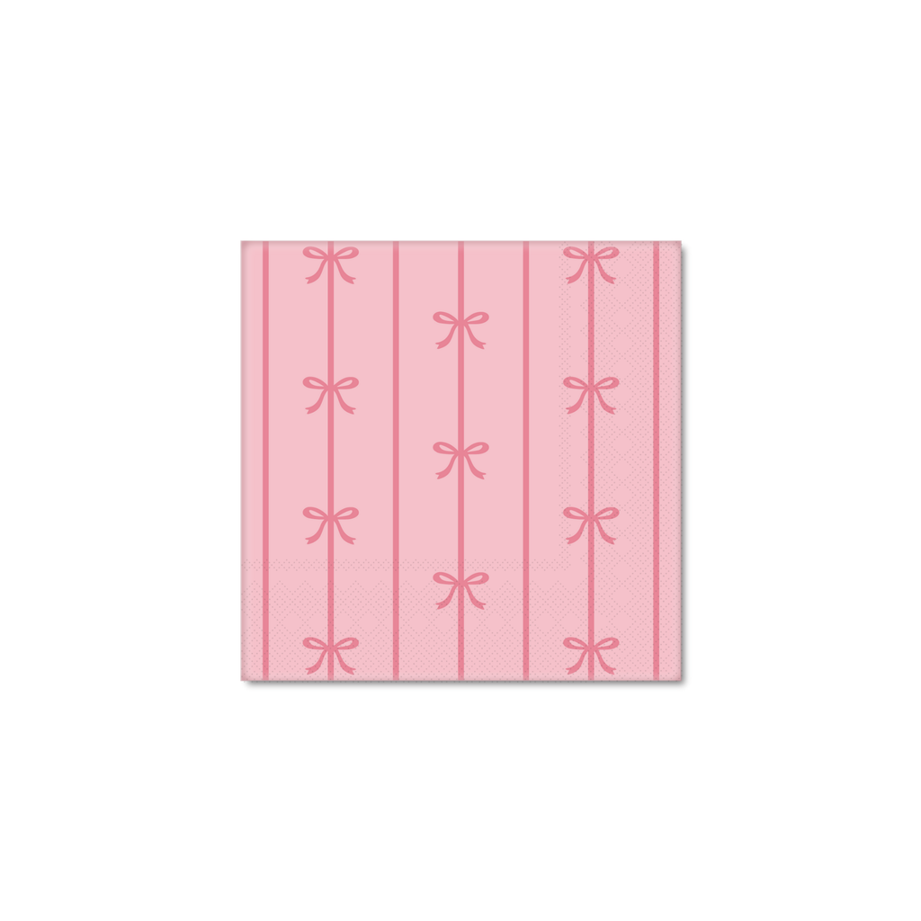 Petal Pink Bow Napkins