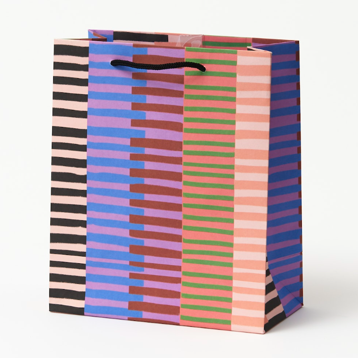Lg Colorful Stripes Gift Bag