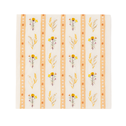 Bonjour Fête COZY FALL FLORALS LARGE NAPKINS