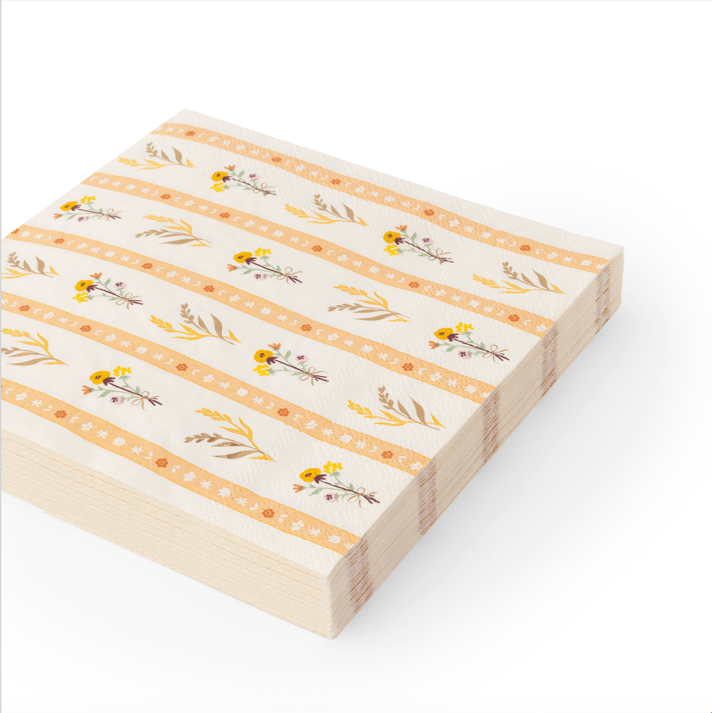 Bonjour Fête COZY FALL FLORALS LARGE NAPKINS