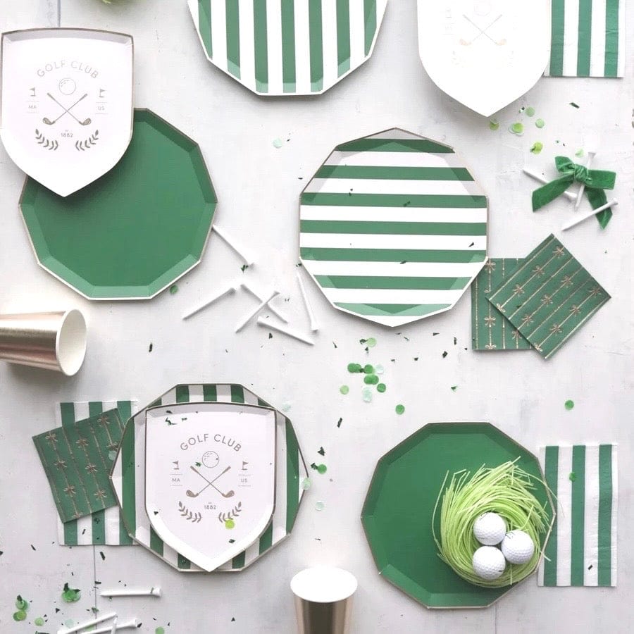 Bonjour Fete Party Emerald Green Dinner Plates