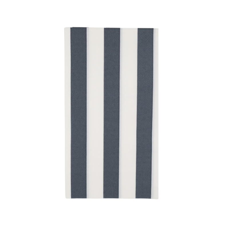 Bonjour Fête Party Midnight Blue Cabana Stripe Guest Napkins