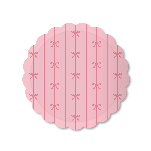 Bonjour Fête PETAL PINK SIGNATURE BOW SMALL PLATES