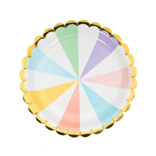 Bulk Party Decor Pastel Celebrations Scalloped Paper Plates