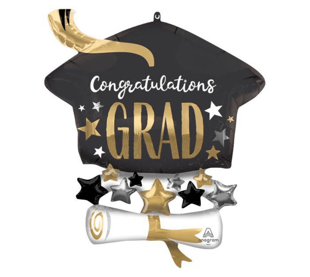 burton + burton Balloons Congratulations Grad Cap Diploma Balloon