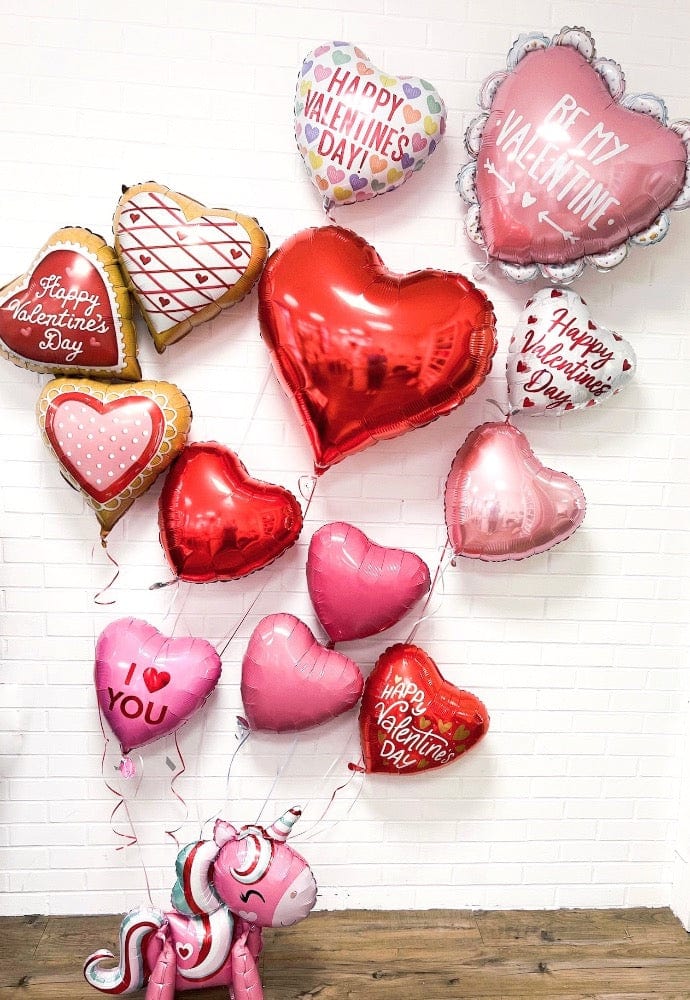 burton+burton Valentine HELIUM Filled Heart Balloons (choose color)