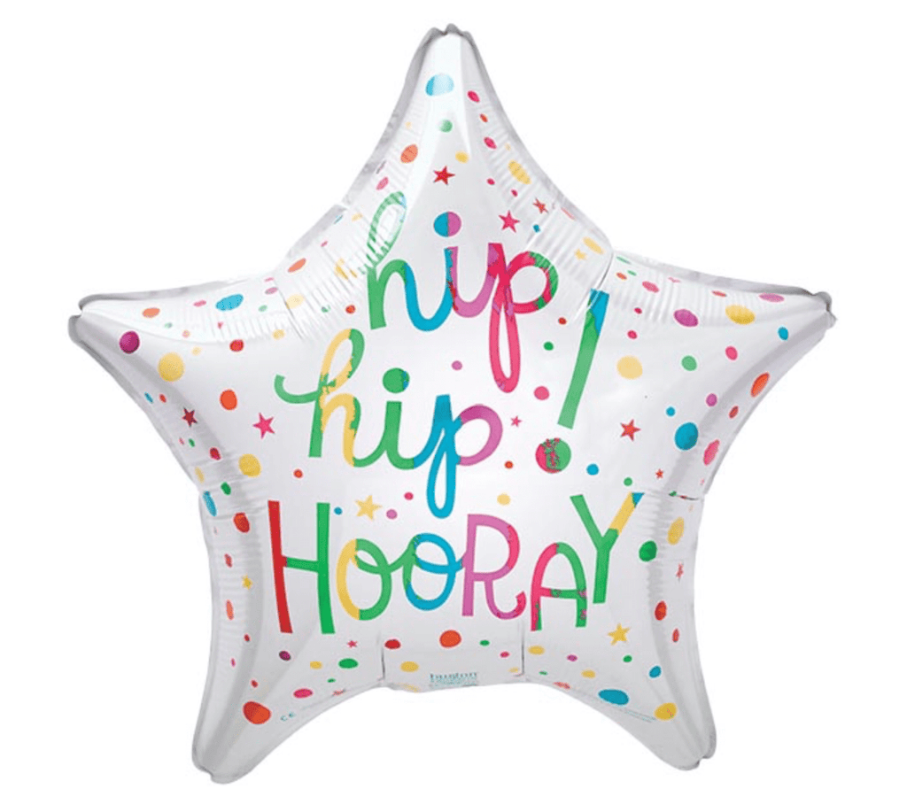 burton + burton Balloons Hip Hip Hooray Star Balloon