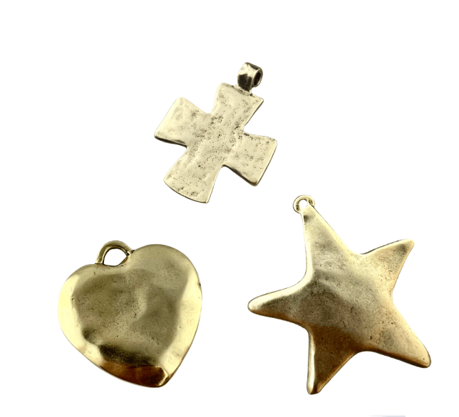 Canvas Style Matte Gold Large Charms (Choose Style)