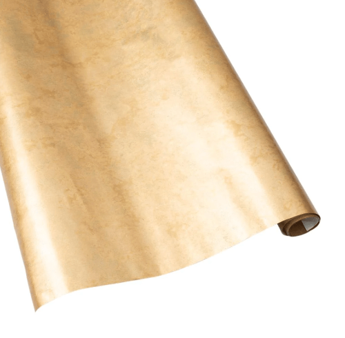 Caspari Christmas Antique Gold Continuous Wrap Roll