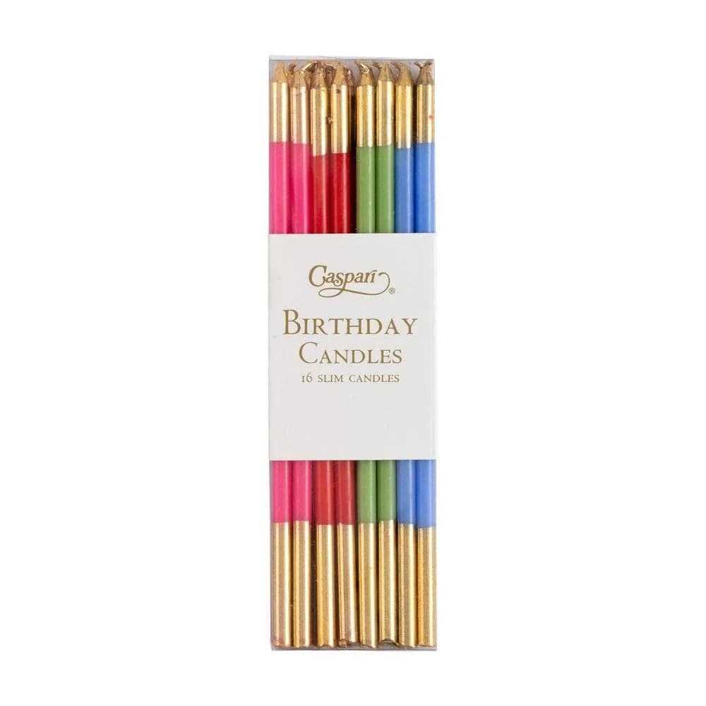 Caspari Party Brights Birthday Slims Candles