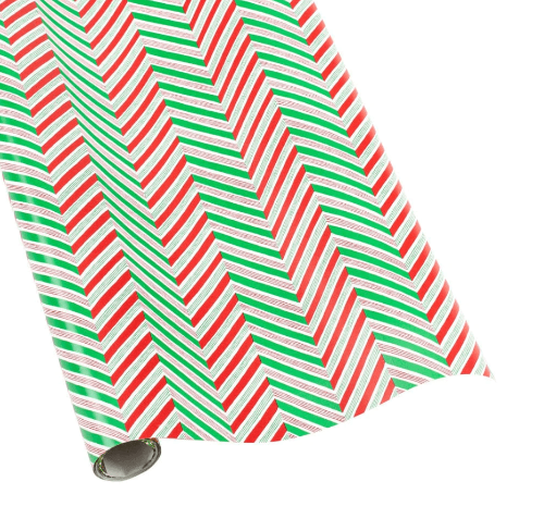 Caspari Christmas Candy Cane Stripes Wrap