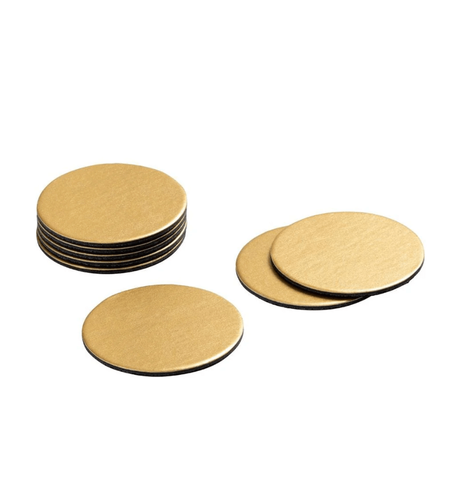 Caspari Party Gold Luster Coaster Set