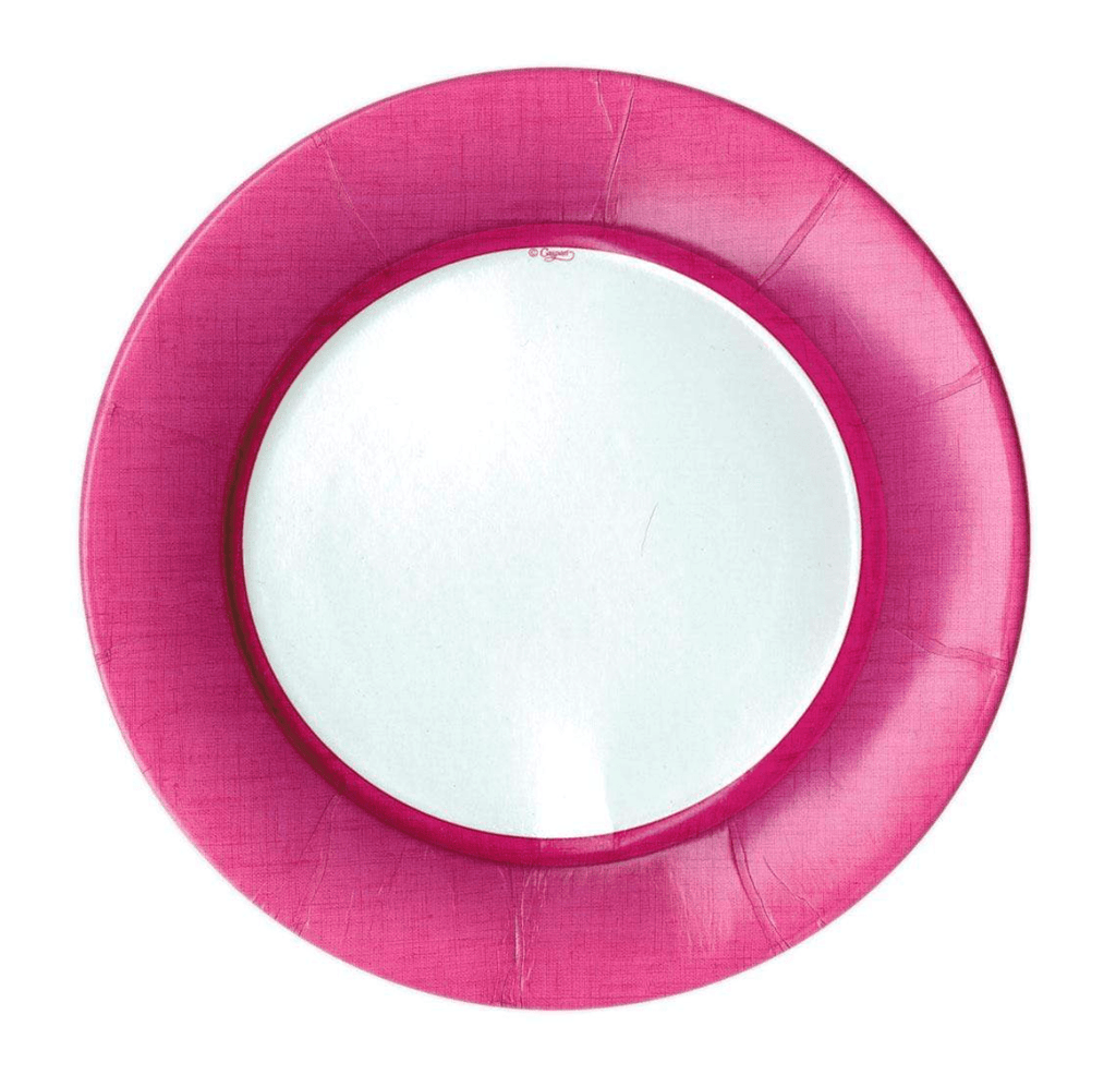 Caspari Party Linen Fuchsia Pink Dinner Plates