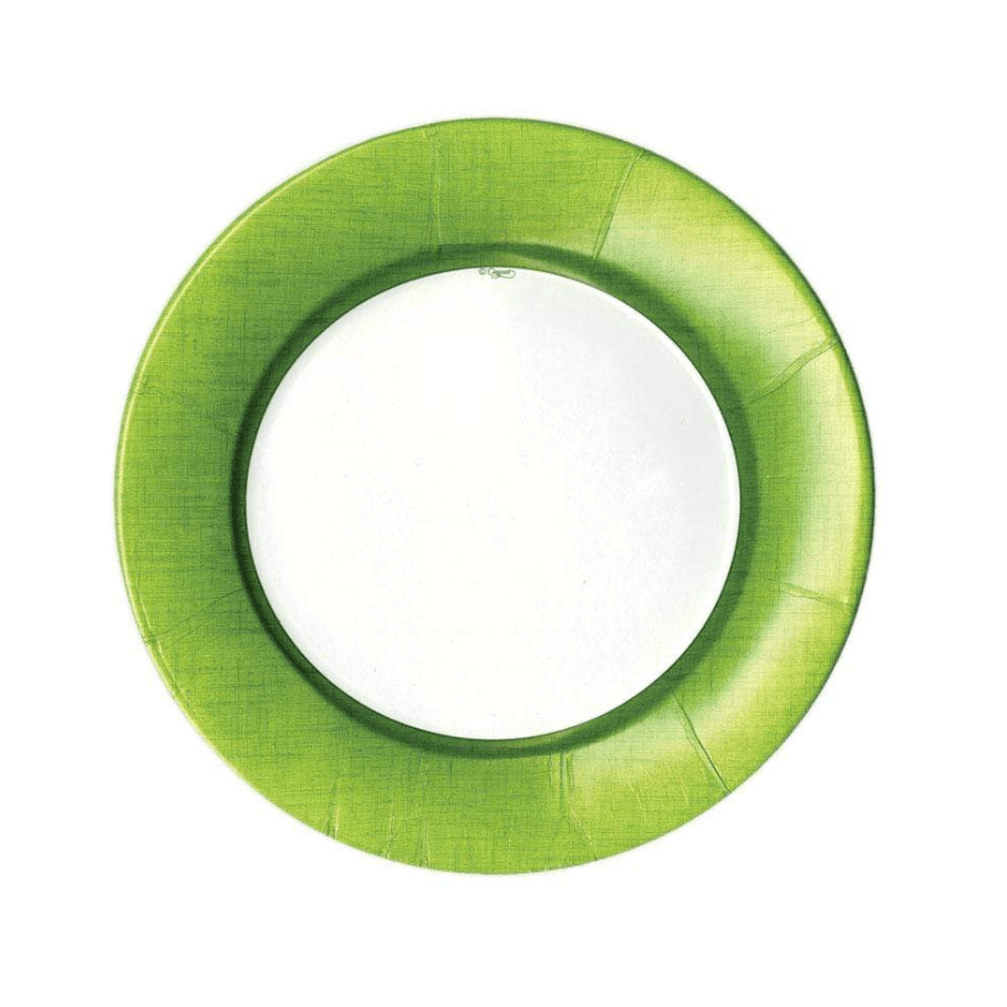 Caspari Party Linen Moss Green Salad/Dessert Plates