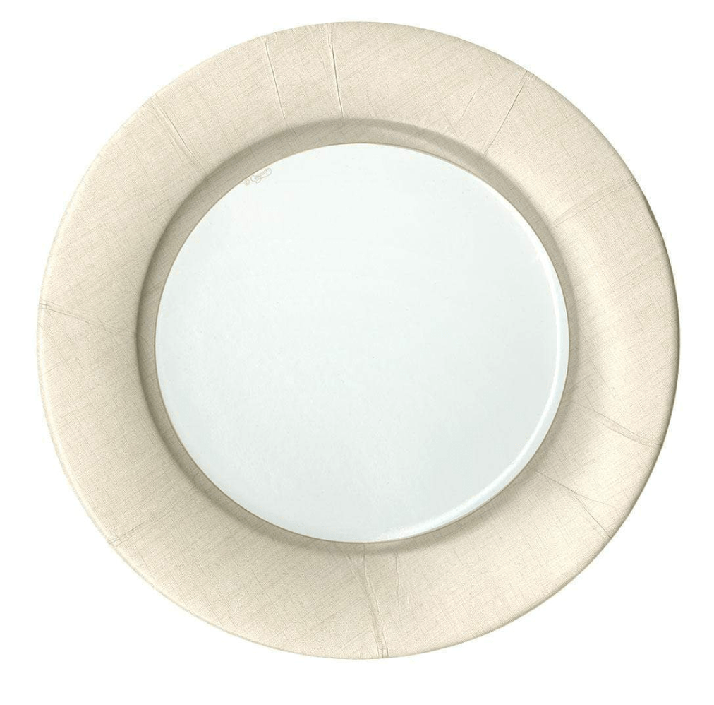 Caspari Party Linen Natural Dinner Plates