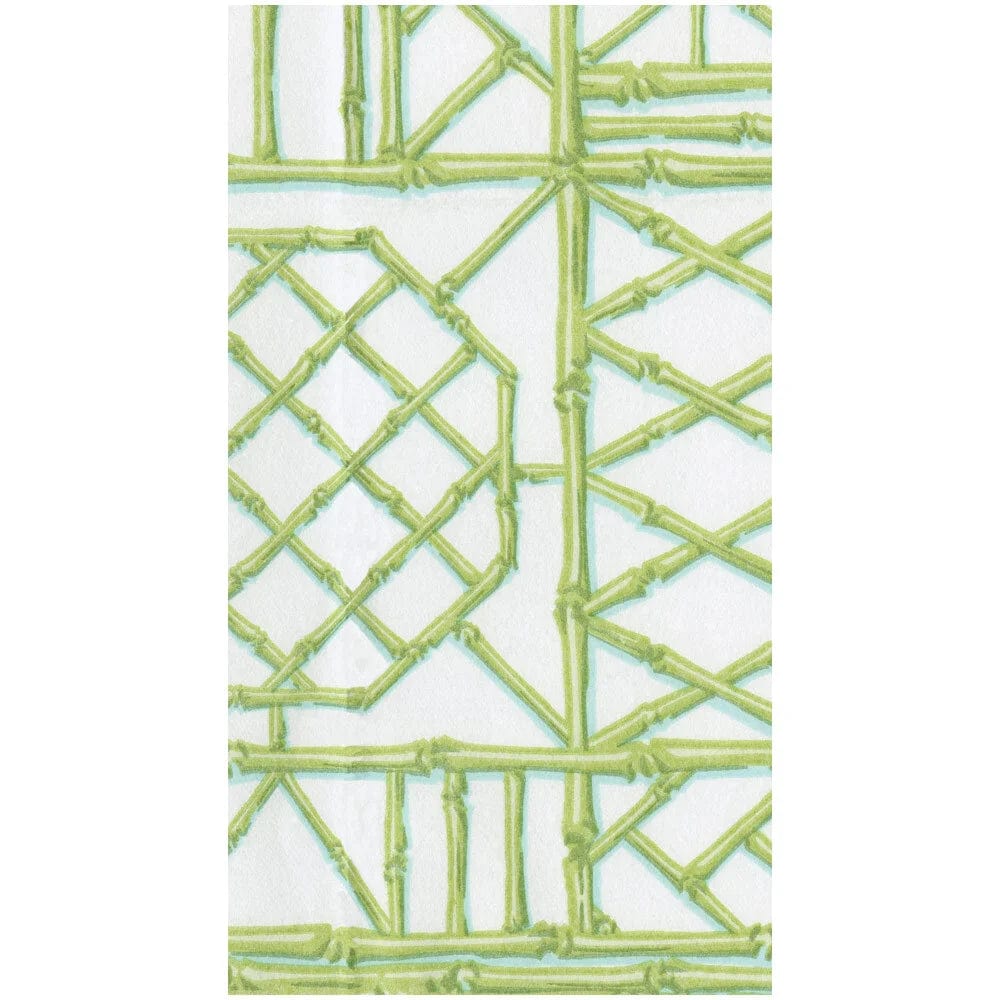 Caspari Party Moss Green Bamboo Guest Napkins