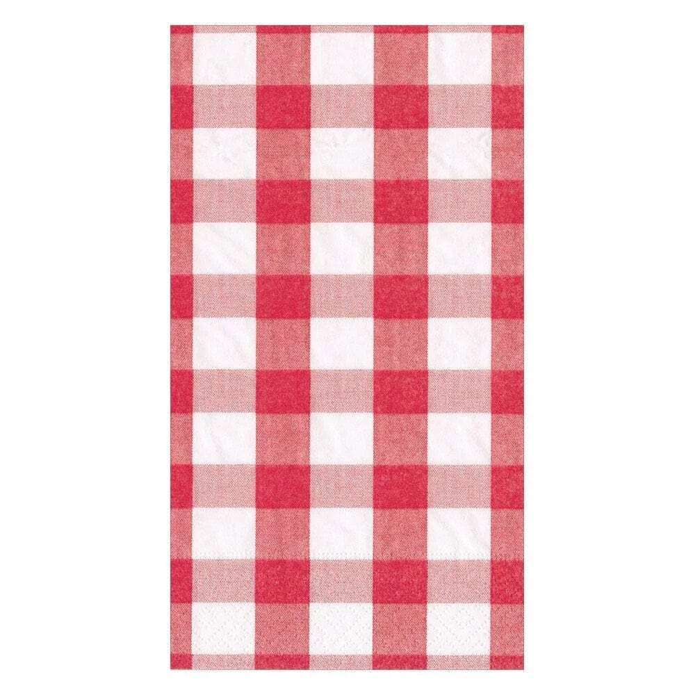 Caspari Party Red Gingham Guest Napkins