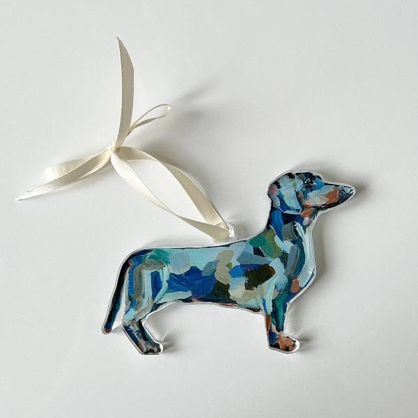 Chelsea McShane Art Dachshund Abstract Ornament