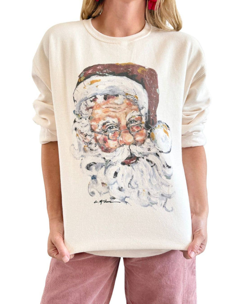Chelsea McShane Art "Jolly Ole Soul" Santa Sweatshirt