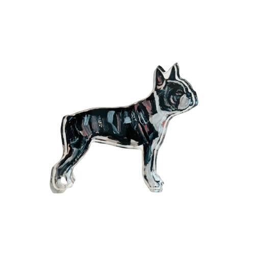 Chelsea McShane Art Small "Boston Terrier" Acrylic Shelfie