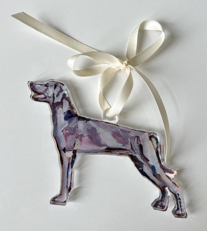 Chelsea McShane Art Weimaraner Ornament