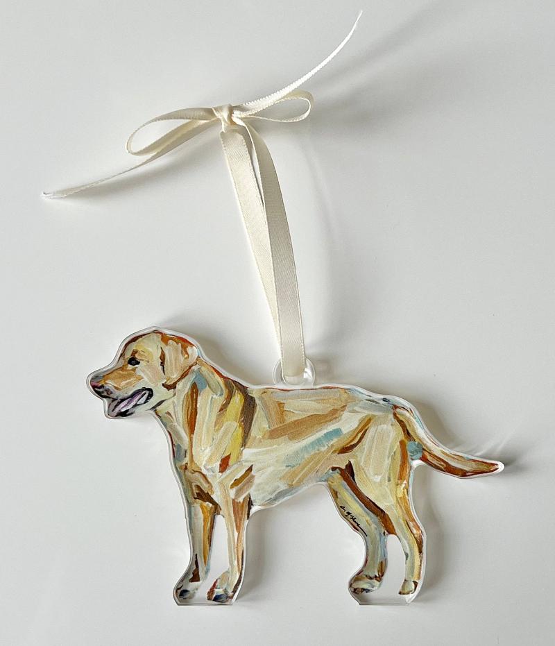 Chelsea McShane Art Yellow Lab Ornament