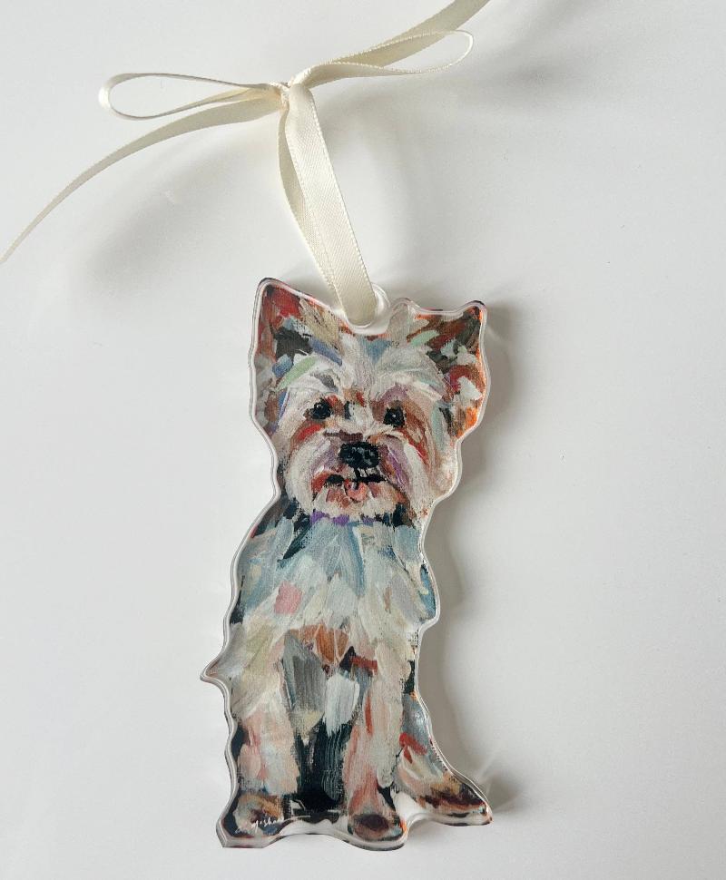 Chelsea McShane Art Yorkie Light Ornament