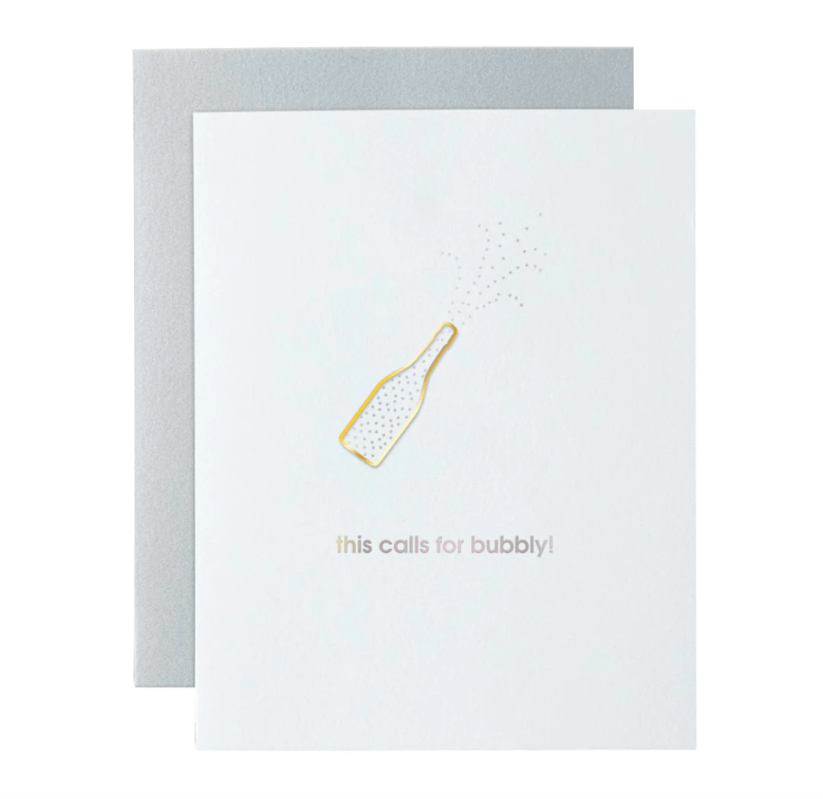 Chez Gagne Greeting Cards This Calls for Bubbly PaperClip Card