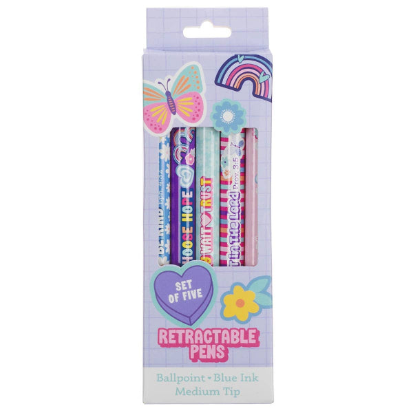 Christian Art Gifts Pen Set 5 pc Girls Sticker Art