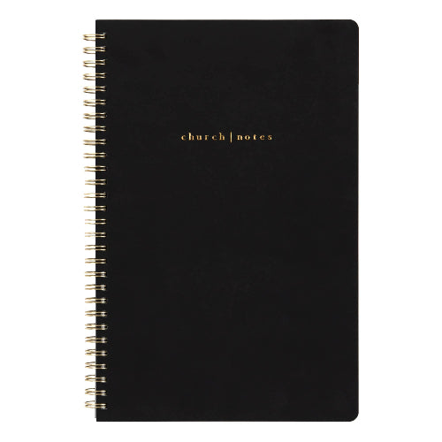 Church Notes Co. Black Church Notes Bible Reference Notebook with Maps