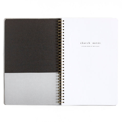 Church Notes Co. Black Church Notes Bible Reference Notebook with Maps