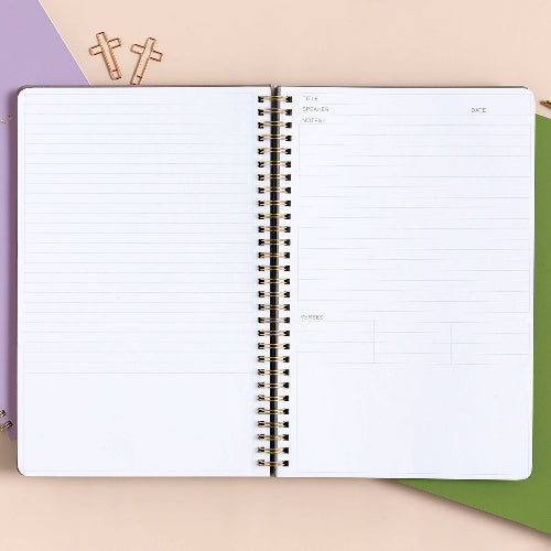 Church Notes Co. Black Church Notes Bible Reference Notebook with Maps