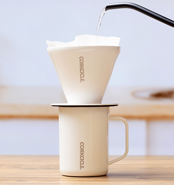 Corkcicle Accessories Coffee Pour-Over Kit, Oat Milk