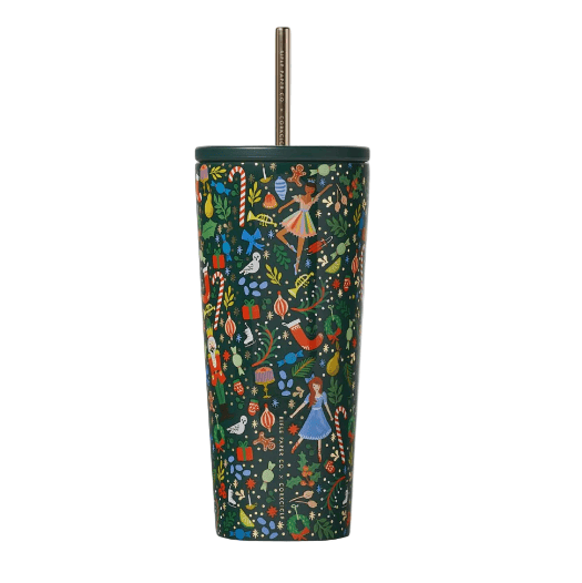 Corkcicle Nutcracker Green Corkcicle x Rifle Paper Cold Cup