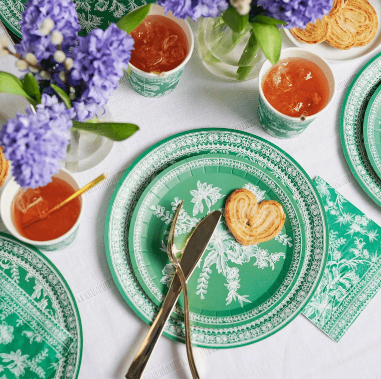 Coterie Party Supplies Party Emerald Toile Small Plates