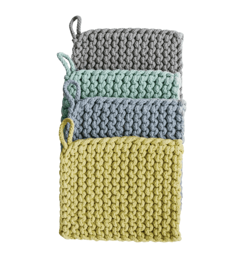 Creative Co-op Accessories Cool Crocheted Pot Holder (choose color)