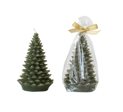 Creative Co-op Christmas Evergreen - Tree Shaped Candles