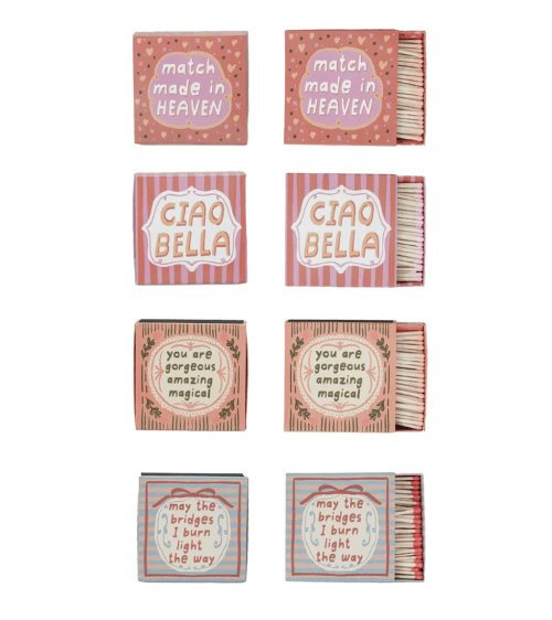 Creative Co-op Accessories Fun Matchbox with Sayings (Select Style)