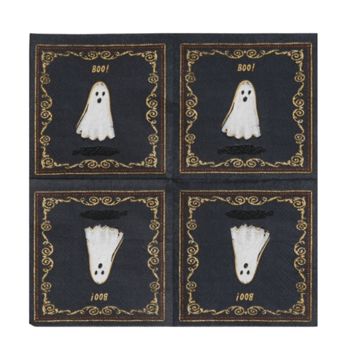 Creative Co-op Halloween Ghost Boo! Cocktail Napkins