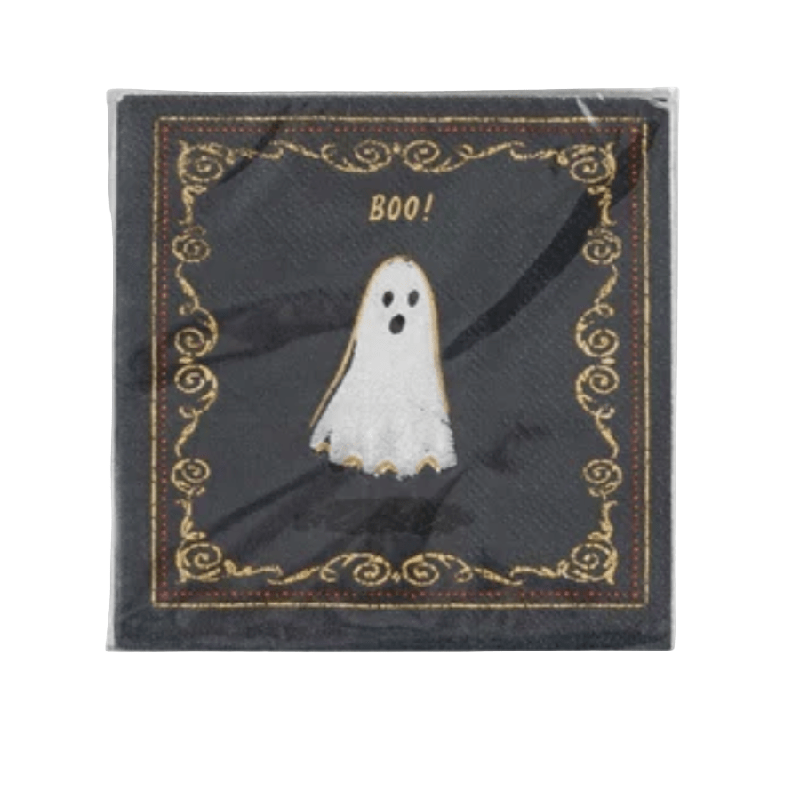 Creative Co-op Halloween Ghost Boo! Cocktail Napkins