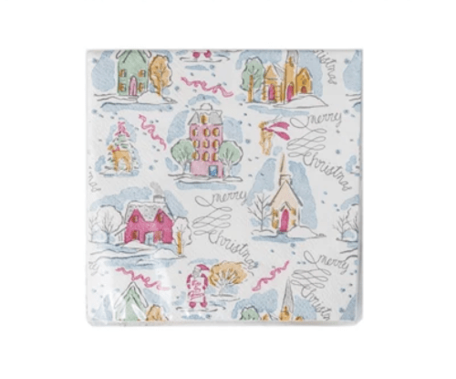 Creative Co-op Christmas Merry Christmas Village Napkins